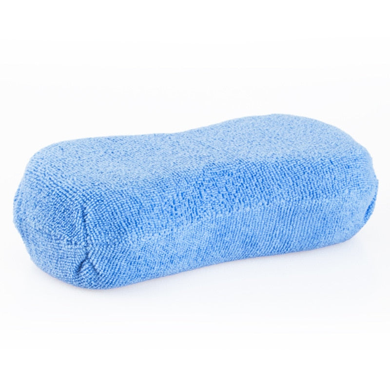 Car Wash Cleaning Sponge Block Soft Microfiber Car Wax Applicator Pad Polishing Sponge Terry Cloth Box Polished Cleaning Block