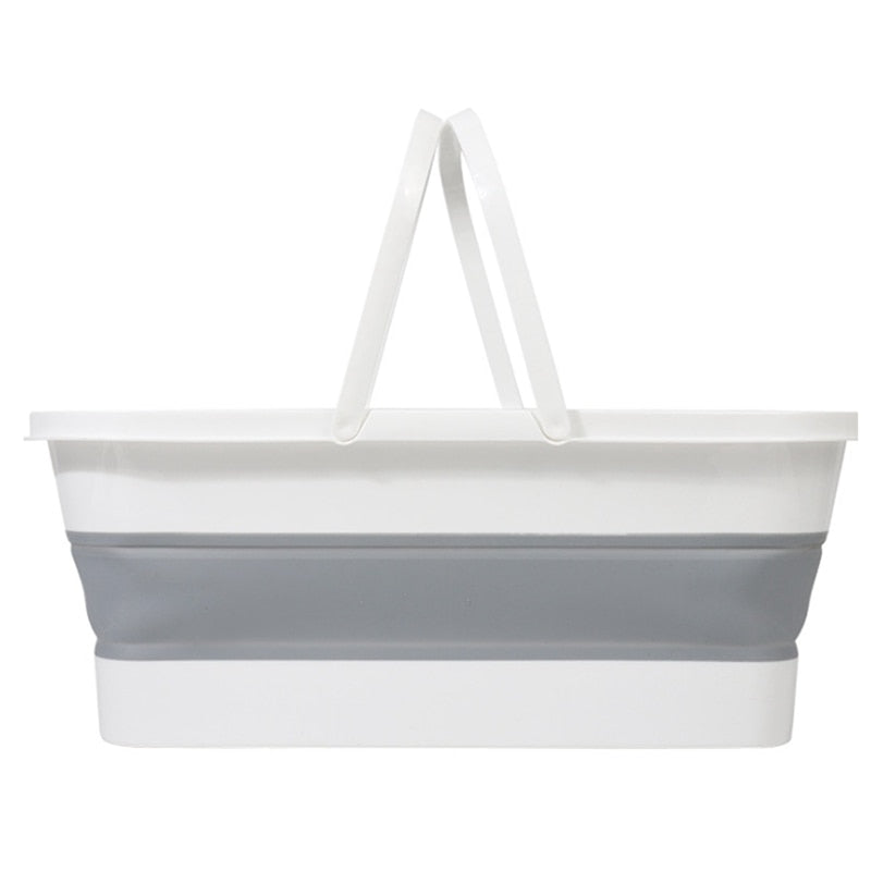 Cleaning Handle Bucket, Rectangular Storage Caddy, Wash Bucket Wash Bucket with Handle Folding Floor Mop Cleaning