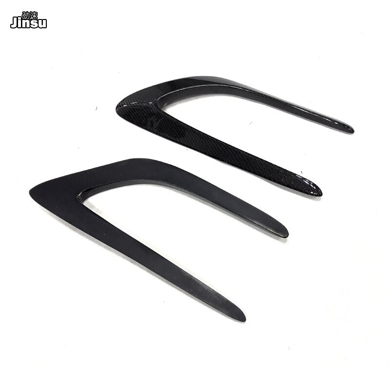 Front Fenders decorative Trim Side Scoops Carbon Fiber for Mercedes Benz C-Class W205 C63 AMG 2-Door 2015 2016 2017 2PCS/SET