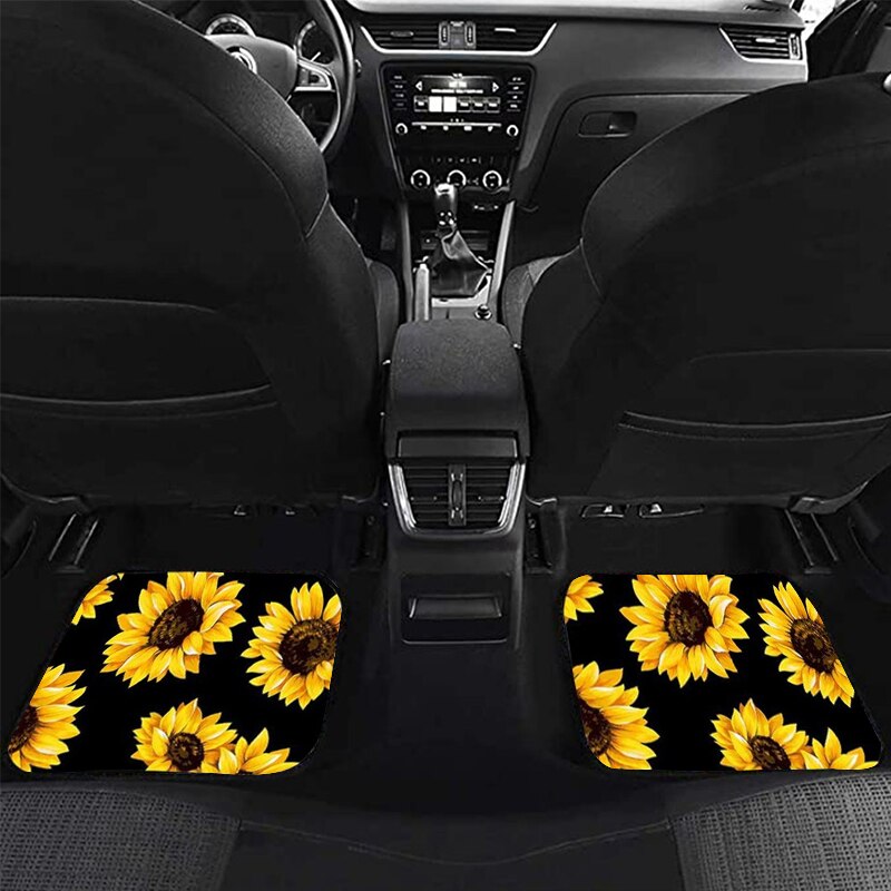 Universal Car Floor Foot Mats Fit For Most Cars 4pcs/Set All Weather Guard Non-Slip Mat Carpet For Peugeot 206 207 2008 407 307