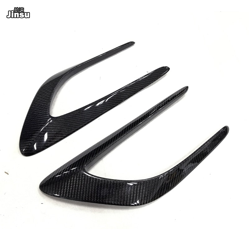 Front Fenders decorative Trim Side Scoops Carbon Fiber for Mercedes Benz C-Class W205 C63 AMG 2-Door 2015 2016 2017 2PCS/SET