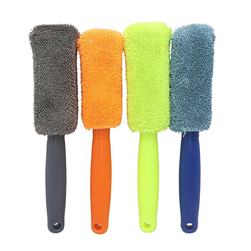 1PC Car Wash Detailing Car Cleaning Brush Microfiber Wheel Rim Brush For Car Trunk Motorcycle Auto Detailing Brush