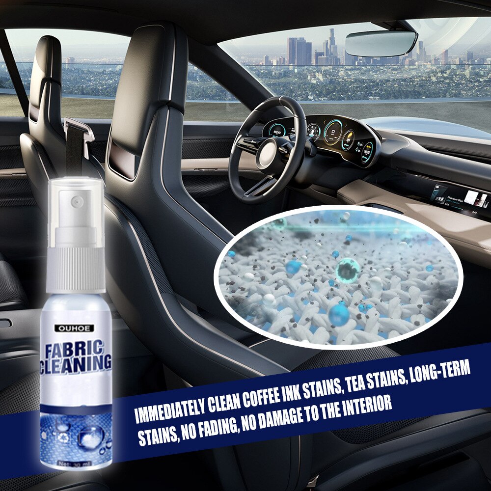 Car Interior Fabric Cleaning Agent 100Ml Multi-purpose Cleaning Agent Spray Water-free Cleaning Agent Auto Roof Dash Cleaning