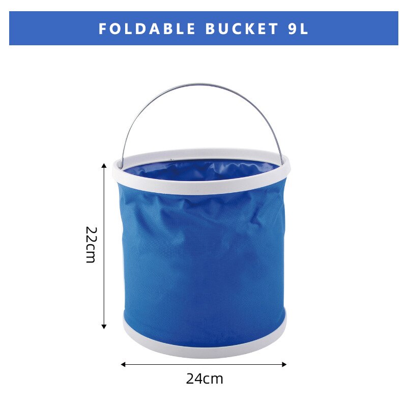 9/11/13L Portable outdoor folding bucket camping barbecue fishing car bucket for car washing