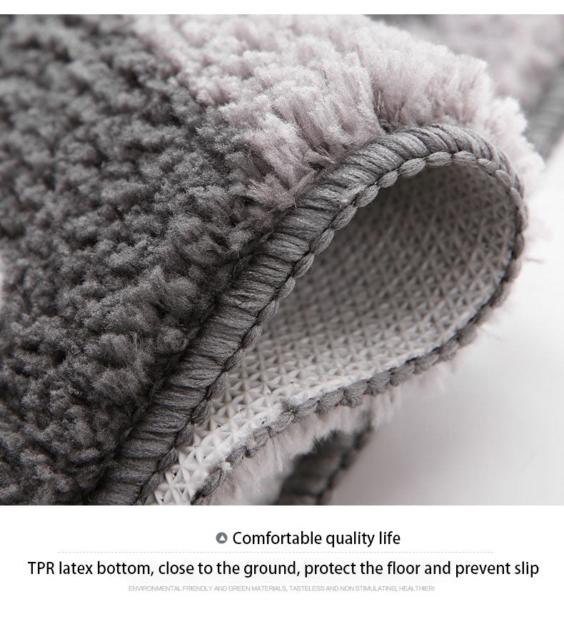 Flocking Bath Carpet Floor Mats for Indoor Household Bathroom Bathtub Non Slip Rubber Backing Absorbent Bath Mats Entrance Rug