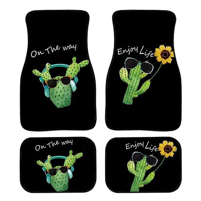 Universal Car Floor Foot Mats Fit For Most Cars 4pcs/Set All Weather Guard Non-Slip Mat Carpet For Peugeot 206 207 2008 407 307