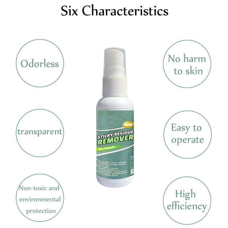 Sticky Residue Remover Spray Multifunctional Sticker Remover All-Purpose Cleaner Car Glass Label Cleaner Adhesive Glue Spray