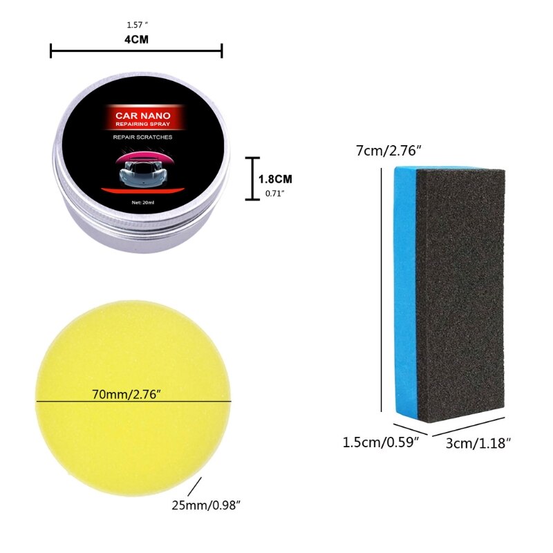 Car Scratch Repair Agent Solid Wax Safety Polish Ceramic Coat Detailing Cleaner Practical Automotive Clean Products
