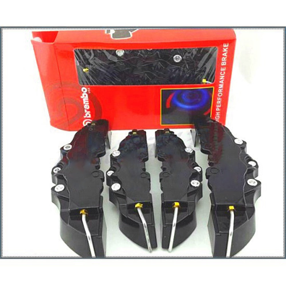 4Pcs 3D Disc Brake Caliper Cover Universal Style Disc Front And Rear Kit Fit  2 Pieces Medium And 2 Pieces Small