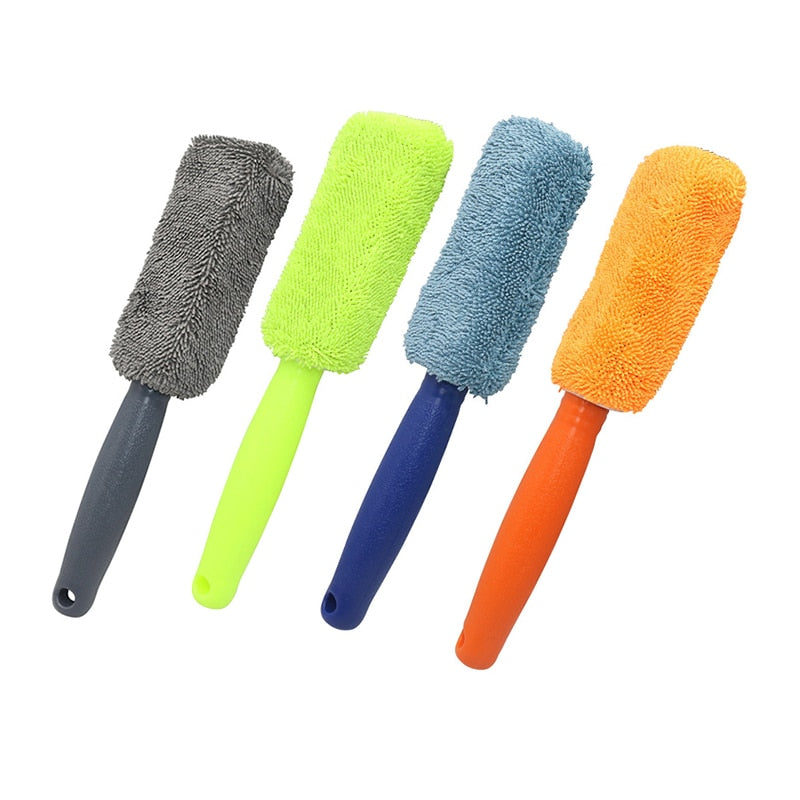 1PC Car Wash Detailing Car Cleaning Brush Microfiber Wheel Rim Brush For Car Trunk Motorcycle Auto Detailing Brush