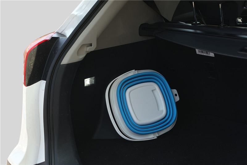 Silicone Bucket for Fishing Promotion Folding Bucket Car Wash Outdoor Fishing Supplies Square 10L Bathroom Kitchen Camp Bucket