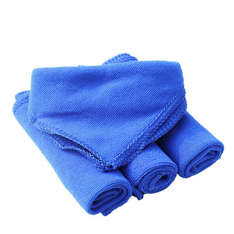 5PCS 30*30cm Microfiber Car Cleaning Towels Automobile Motorcycle Washing Glass Household Cleaning Small Towels
