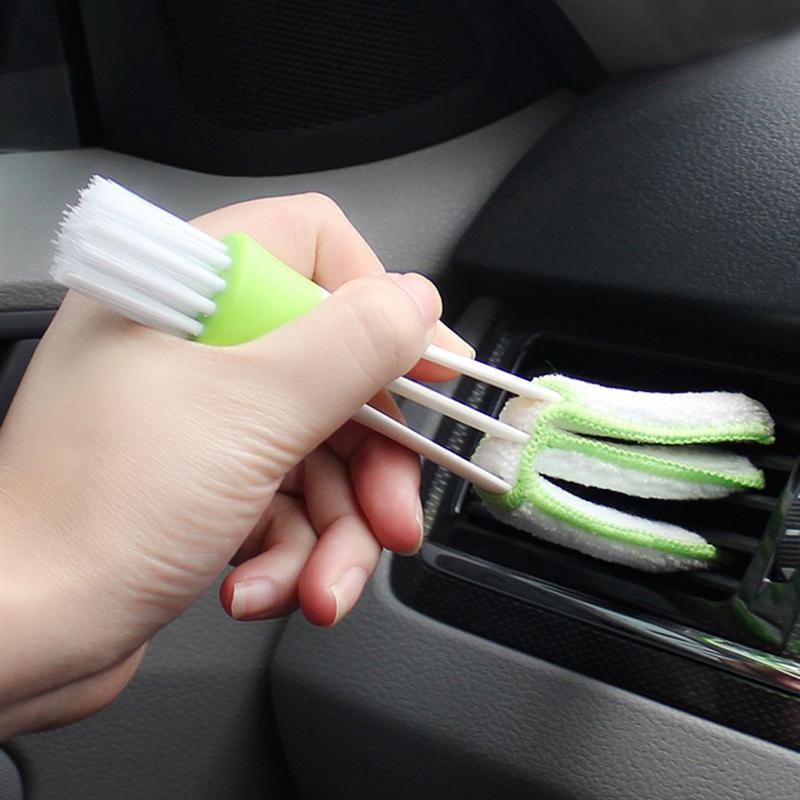 200pcs Double Head Car Detailing Brush Window Cleaner keyboard Interior Brush Washer Dashboard Car