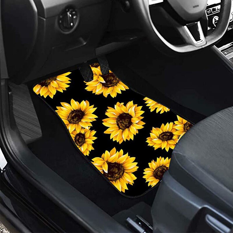 Universal Car Floor Foot Mats Fit For Most Cars 4pcs/Set All Weather Guard Non-Slip Mat Carpet For Peugeot 206 207 2008 407 307