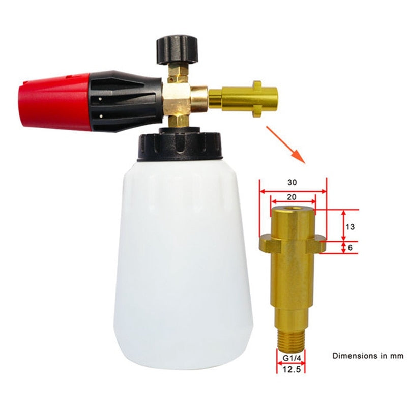 Pressure Washer Snow Foam Lance Nozzle Adjustable Foam Cannon Generator Car Clean Soap Foam Wash for Karcher Interskol