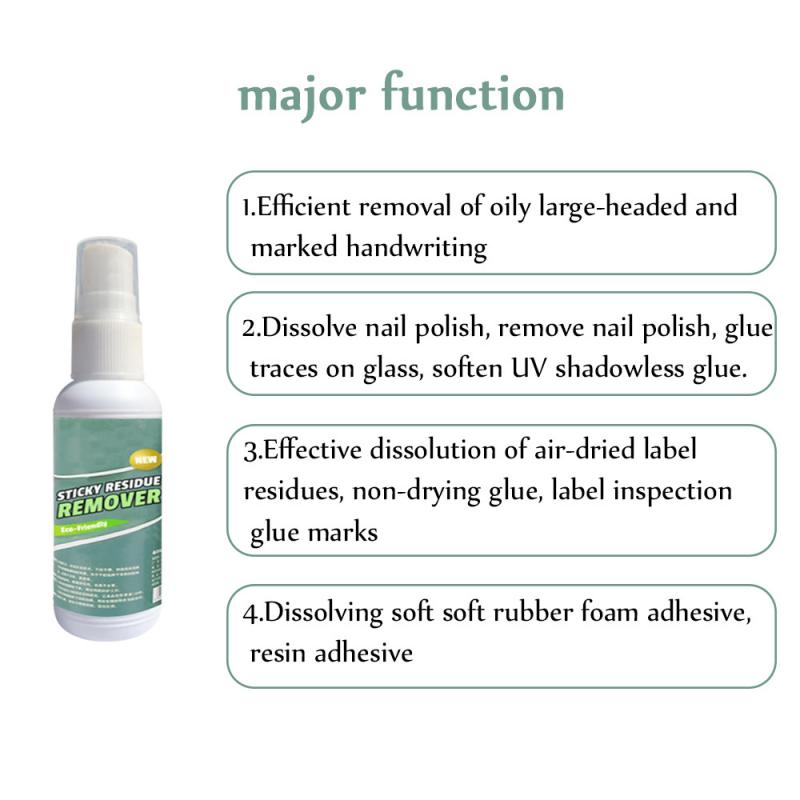 Sticky Residue Remover Spray Multifunctional Sticker Remover All-Purpose Cleaner Car Glass Label Cleaner Adhesive Glue Spray