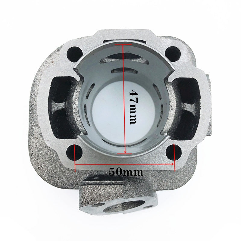 47mm Big Bore Cylinder Piston (10mm Pin) for Yamaha 2 Stroke Scooter Minarelli 1E40QMB JOG50 KEEWAY Hurricane 50  Stels ZIP 50