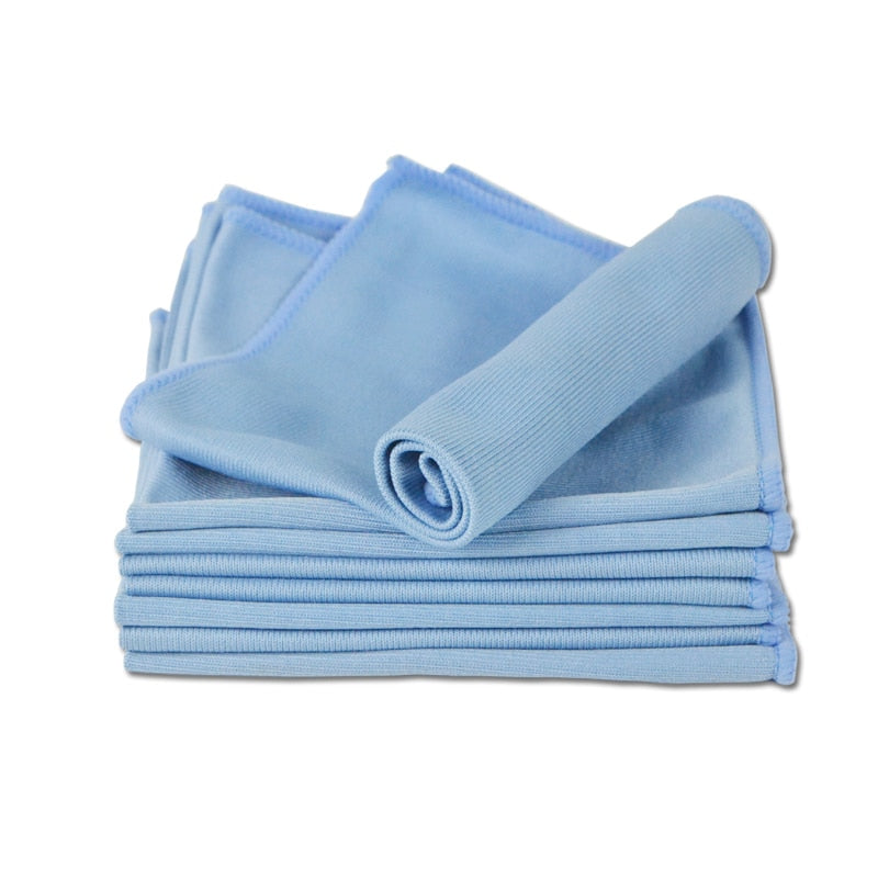 1P Car Microfiber Glass Cleaning Towel Stainless Steel Polishing Shine Cloth Window Windshield Cloth 12"x12"
