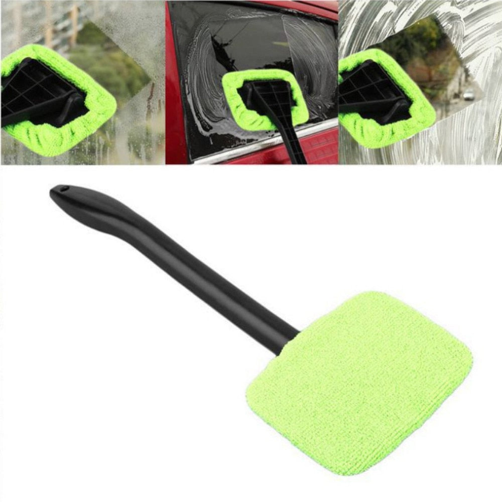 Car Window Cleaner Brush Kit Windshield Wiper Microfiber Wiper Cleaner Cleaning Brush Auto Cleaning Wash Tool With Long Handle