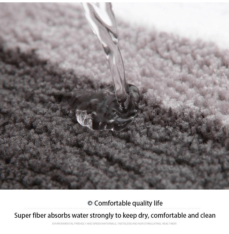Flocking Bath Carpet Floor Mats for Indoor Household Bathroom Bathtub Non Slip Rubber Backing Absorbent Bath Mats Entrance Rug