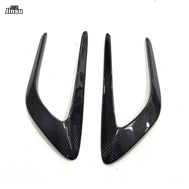 Front Fenders decorative Trim Side Scoops Carbon Fiber for Mercedes Benz C-Class W205 C63 AMG 2-Door 2015 2016 2017 2PCS/SET