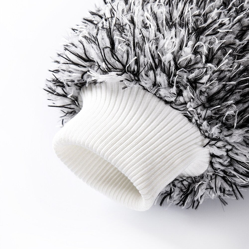 MJJC  Soft Car Cleaning Glove Ultra Soft Car Wash Mitt Auto Detailing Mitt Microfiber Madness Wash Mitt GREY