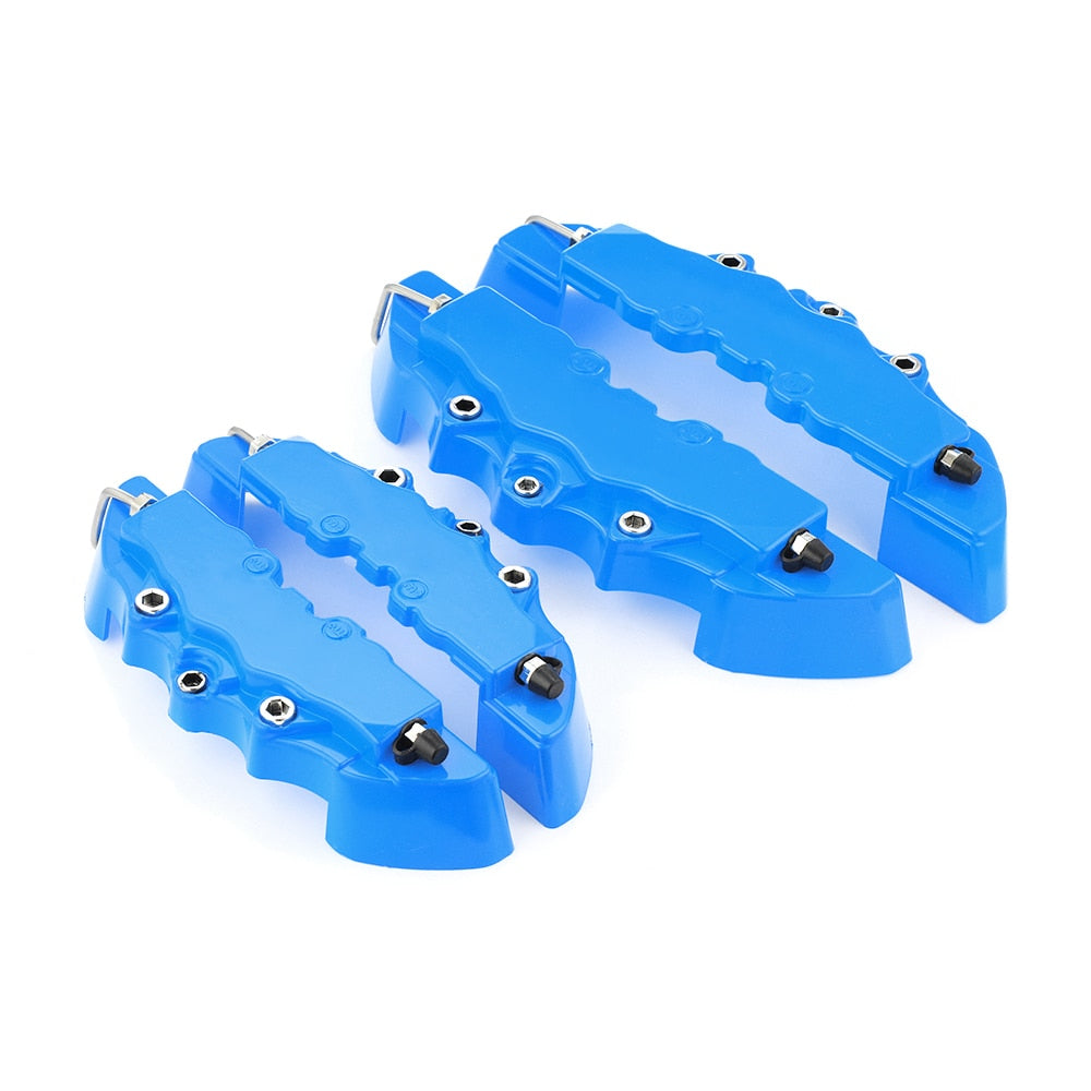 4Pcs 3D Disc Brake Caliper Cover Universal Style Disc Front And Rear Kit Fit  2 Pieces Medium And 2 Pieces Small