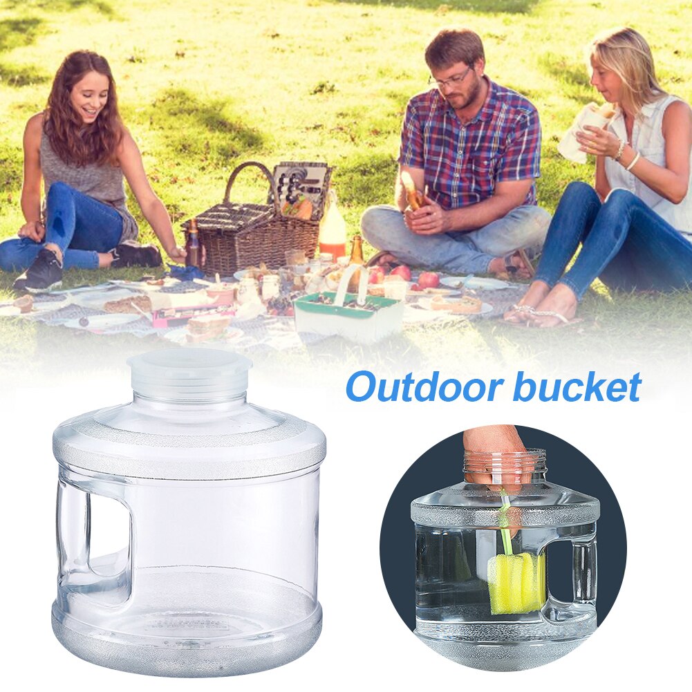Portable Outdoor Camping Car Water Carrier Bucket Canister Storage Container Hiking Travel with Handle Water Tap 7.5L
