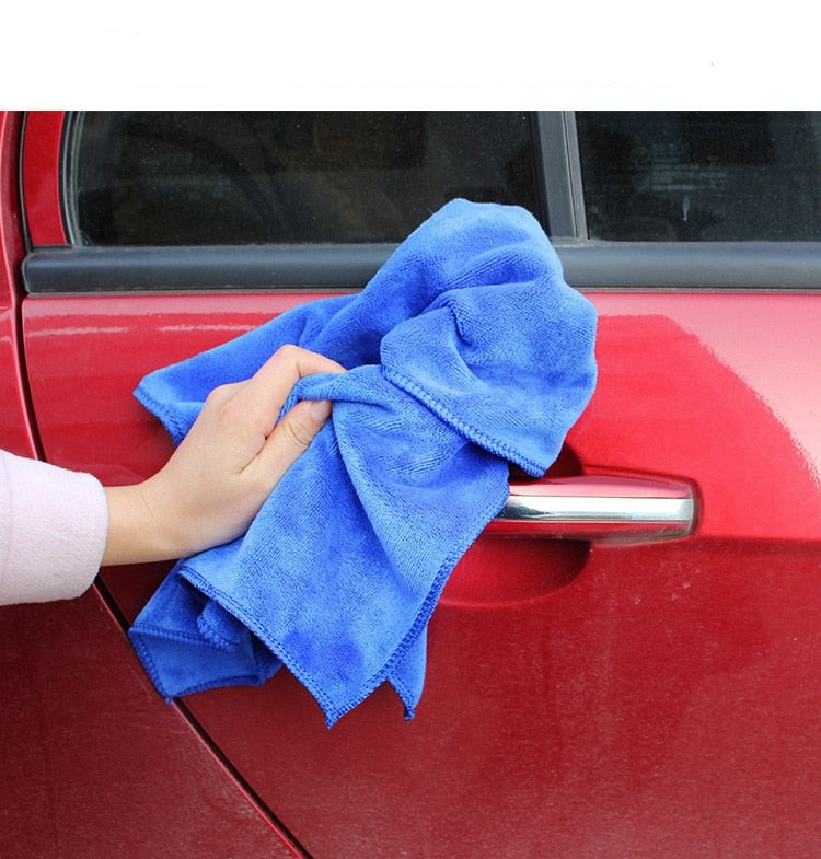 5PCS 30*30cm Microfiber Car Cleaning Towels Automobile Motorcycle Washing Glass Household Cleaning Small Towels